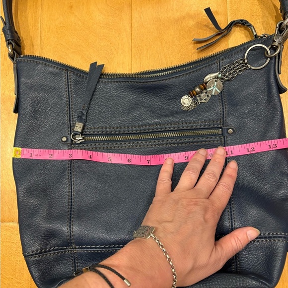 The Sak medium hobo leather bag dark blue like new - Picture 6 of 10